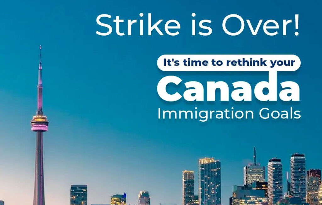 Canada Immigration strike over